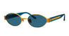 Ottica Mondello Roma - LINDA FARROW - LFL1469C4SUN - SADIE - YELLOW GOLD / AQUA - Acetate, titanium - shape Oval - blue, gold - EYEWEAR - SUNGLASSES - Donna,Women - lens Blue - MadeIn Japan