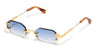 Ottica Mondello Roma - John Dalia - AMARU-C500 - AMARU - C500 - YELLOW GOLD - Metal - shape Rectangular - yellow gold - EYEWEAR - SUNGLASSES - Uomo,Men - lens Gradient blue - Made In France