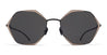 Ottica Mondello Roma - Mykita - 10016660 - ALESSIA - BLACK / SAND - stainless steel - shape Hexagonal - Black - EYEWEAR - SUNGLASSES - Donna,Women - lens dark grey - Made In Germany