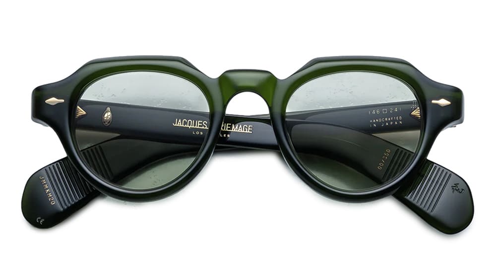 Ottica Mondello Roma - Jacques Marie Mage - J-ESN-KM-T3020-OS - KELLERMAN - ROVER - Acetate - shape Round - green - EYEWEAR - SUNGLASSES - Uomo,Men - lens light bottle green - Made In Japan