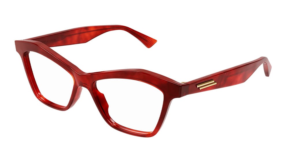 Ottica Mondello Roma - Bottega Veneta - BV1096O-005 - BV1096O-005 - HAVANA - Acetate - shape Cat-eye - Havana - EYEWEAR - EYEGLASSES - Donna,Women - lens Clear - Made In Italy